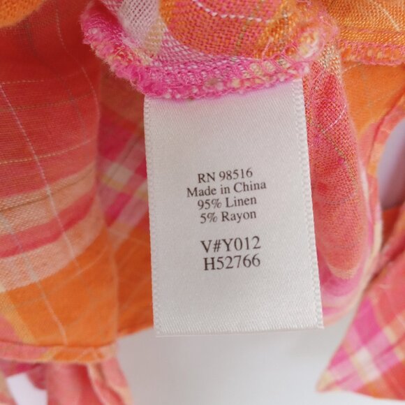 Coldwater Creek Linen Rayon Button Up Resortwear Yacht Coastal Grandma Size L - Picture 4 of 4